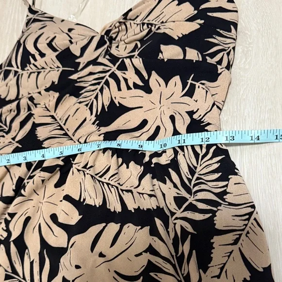 No Boundaries Black and Tan Tropical Maxi Dress - Picture 6 of 10